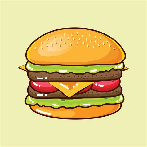 Hamburger Vector Graphic 3675192 Vector Art at Vecteezy