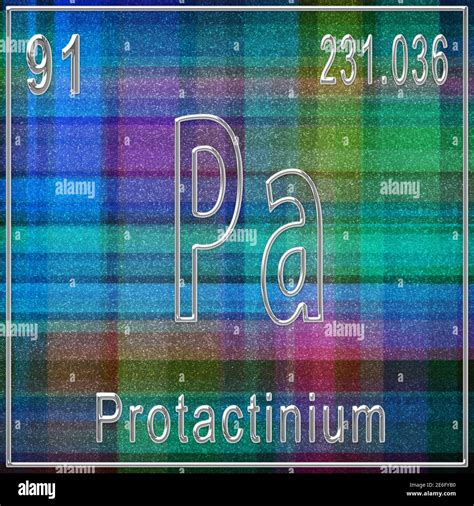 Protactinium Chemical Element Sign With Atomic Number And Atomic