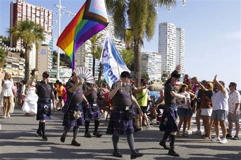 People Dancing And Having Fun At The Gay Pride Parade In Benidorm Editorial Photography Image