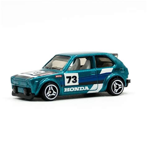 Hot Wheels Машинка 73 Honda Civic Custom Green Машинки Хот Вилс Кейс N 2024 в Защитном Кейсе