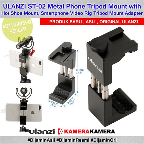 Jual Phone Holder Ulanzi St 02 Metal Phone Tri Mount W Hot Shoe Mount Video Rig For Smartphone