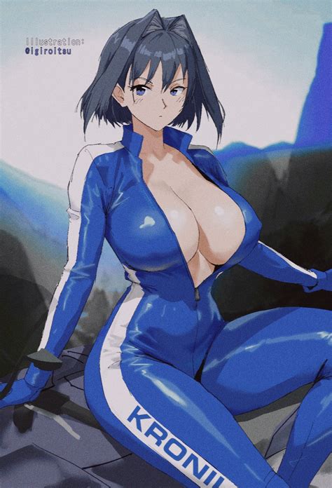 Igiroitsu Ouro Kronii Hololive Hololive English Highres Ass Blue Eyes Blue Hair Blue