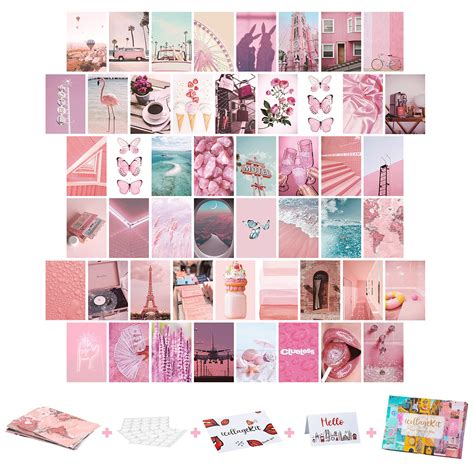 Buy Pink Wall Collage Kit Aesthetic Pictures 50pcs 4x6 Inch Unitystar