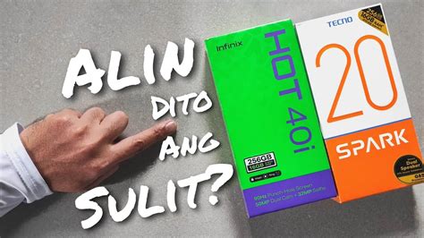 Infinix Hot I Tecno Spark Comparison Review Tagalog Youtube