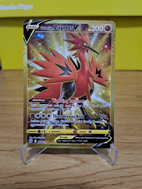 Zapdos Gold Secrer Rare Pokemon Card Hobbies And Toys Toys And Games On