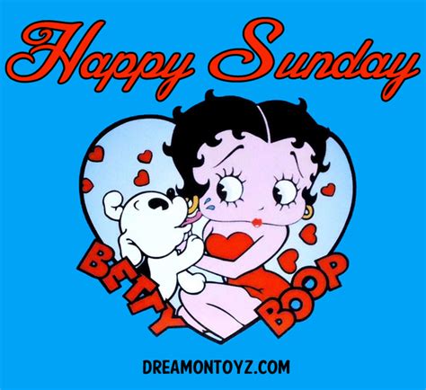 Click On Image To View Full Size Happy Sunday Betty Boop Graphics And Greetings Sunday Blessings