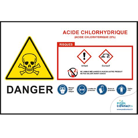 Pool Contact Sécurité Local Technique EPI Chimie 122 Panneau