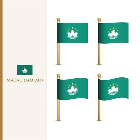 Premium Vector Waving Macau Flags D Vector Illustration Flag Of Macao