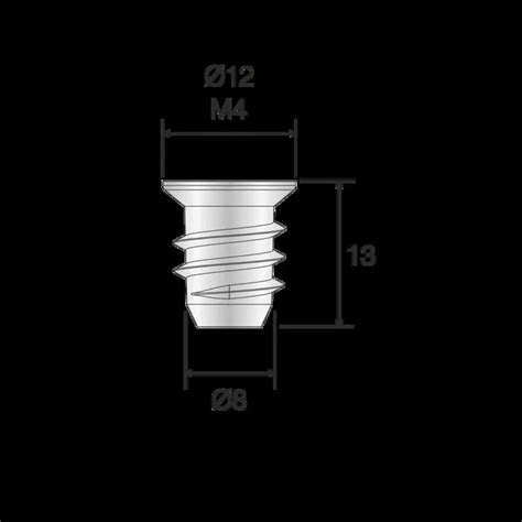 Ø8 x 13 M4 metal dübel - Mesan Plastik ve Metal
