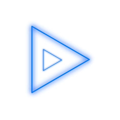 Blue Neon Triangle 36557434 Png