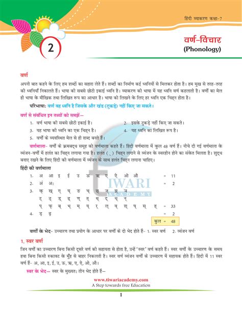 Class Hindi Vyakaran Chapter Bhasha Aur Vyakaran Cbse