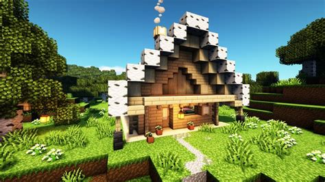 How to build a Birch wood House Minecraft Map