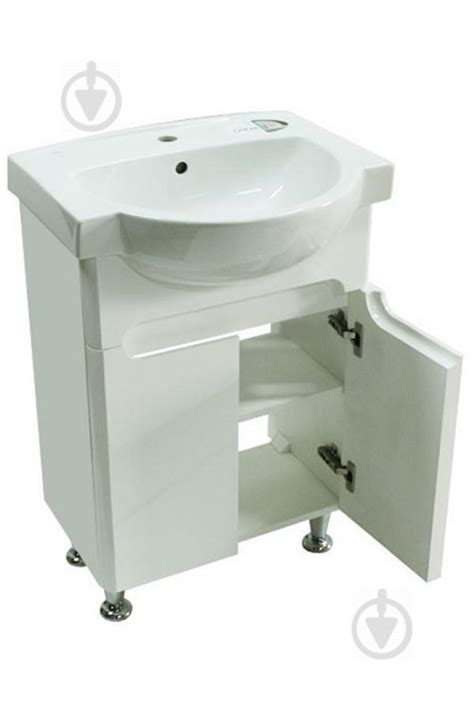 ᐉ Тумба ХАСТ Boston с умывальником Freja-55 Kolo белая (2 фасада ...