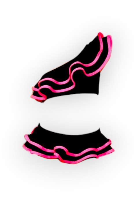 Lolliboomkids Kız Çocuk Siyah Renk Neon Gipeli Tek Omuz Fırfırlı Bikini Takımı Saç Bandı Fiyatı