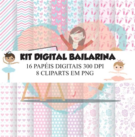 Kit Digital Bailarina Gr Tis Arte Digital Gr Tis