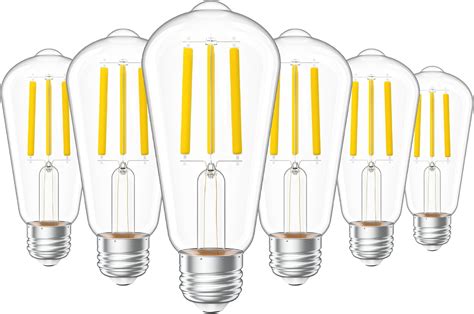 Sunco Lighting Pack Vintage Led Edison Bulbs W Equivalent W