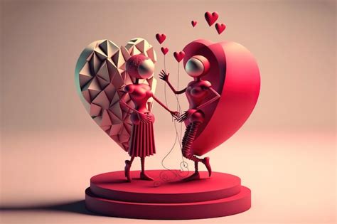 Premium Photo Beautiful Illustrations For Valentines Day For Valentines Couple