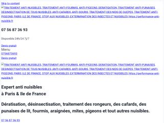 Expert anti nuisibles à Paris Ile de France Dératisation