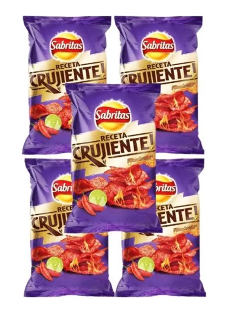 PAPAS FRITAS MEXICANAS Receta Crujiente Flamin Hot Sabritas 5 bolsas 42 g por SnacksMéxico EUR