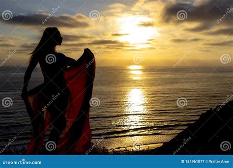 Lovely Brunette Bikini Model Relaxing On The Shoreline At Sunset Stock Image Image Of Portrait