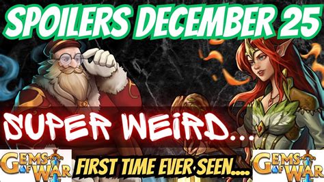 Gems Of War SPOILERS Week Of DECEMBER 25TH 2023 Super Weird First