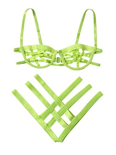 Shein Women S Sexy Ladder Cut Out Lingerie Set Push Up Two Want It All