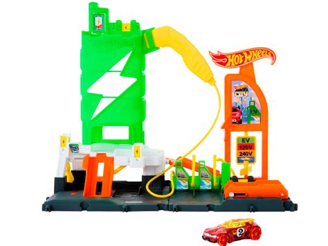 Hot Wheels Set De Joaca City Downtown Benzinarie Super Recha Atehno