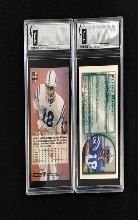 Sold Price Two Peyton Manning Rc Graded Gai September