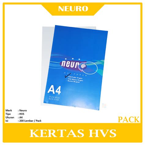 Jual Neuro Kertas Hvs A Gram Warna Putih Lembar Pack