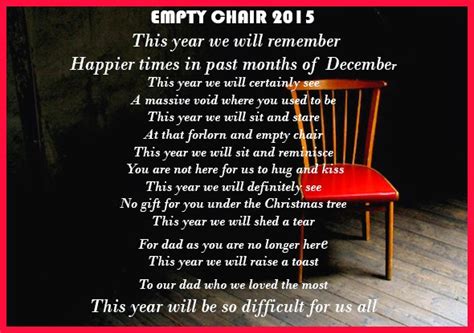 Empty Chair Poem Printable