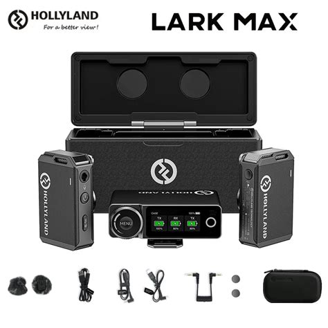 Holyland-Lark Max profissional microfone de lapela sem fio, alcance de ...