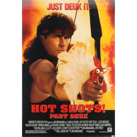 Charlie Sheen Signed Hot Shots Part Deux Full Size Movie Poster Inscribed Topper