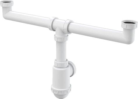 AlcaPlast A448-DN50/40 Сифон для двойной кухонной мойки, купить в ...