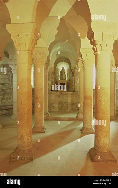 View Of The Crypt Of The Abbey Church Sainte Trinite In The Abbaye Aux