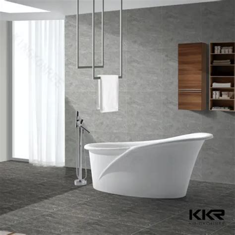 Sanitary Ware White Solid Surface Stone Resin Bathtub Kkr B028 High