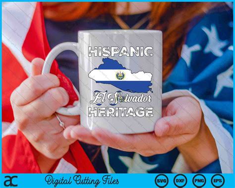 Hispanic El Salvador Heritage Month Pride Salvadoran SVG PNG Files