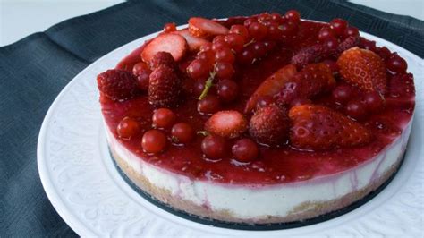 Receta De Tarta De Frutos Rojos Sin Horno