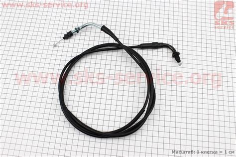 Трос газа 4Т-50cc (крепление верхнее с резьбой) (трос 192см; кожух ...