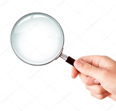 Magnifying Glass In Hand Isolated Stock Photo DingaLT 6541053