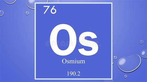 Osmium Chemical Element Symbol On Dark Green Abstract Background Stock Illustration