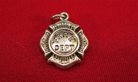 Bulk 10pc Fire Dept Charms In Antique Silver Etsy
