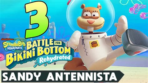 Spongebob Squarepants Battle For Bikini Bottom Rehydrated Gameplay Ita Sandy Antennista