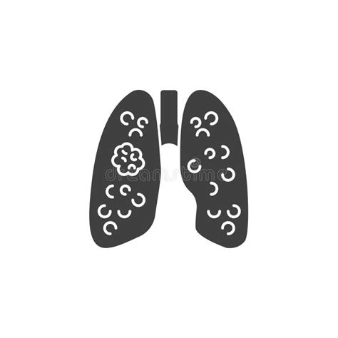 Lung Cancer Vector Icon Stock Vector Illustration Of Simple 173794254