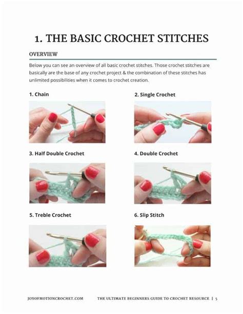 Printable How To Crochet Step By Step