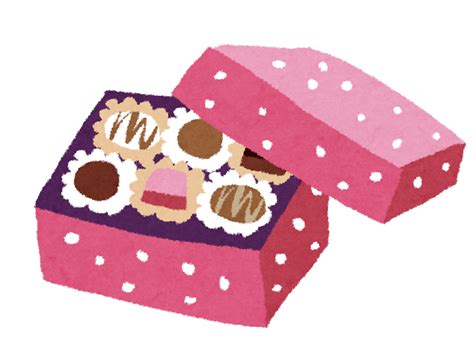 バレンタインのイラスト「箱入りチョコレートセット」 かわいいフリー素材集 いらすとや