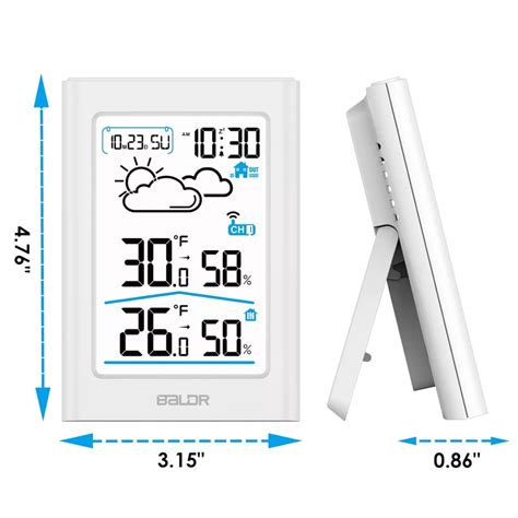 Baldr Wireless Weather Station Indoor Outdoor Thermometer