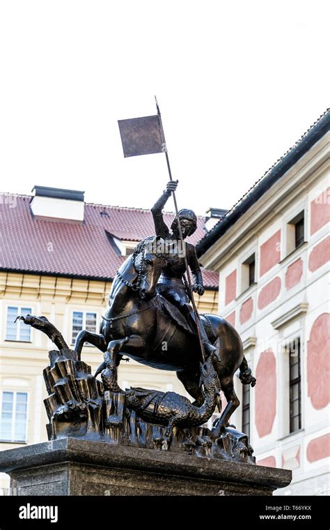 Saint George statue, Prague, Czech Stock Photo - Alamy