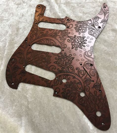 Custom Designer Strat Pickguards Copper Paisley Custom Bakelite