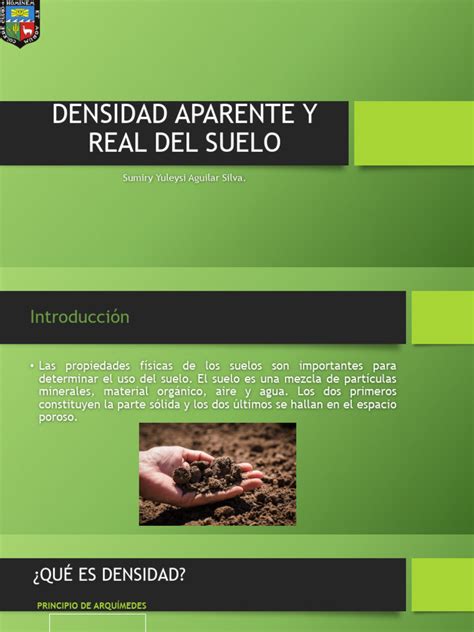 Densidad Aparente Y Real Del Suelo Pdf Densidad Peso