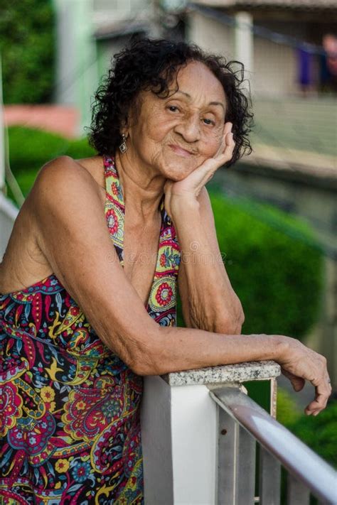 Portrait Mature Brazilian Woman Stock Image Image Of Brasil Cheerfull